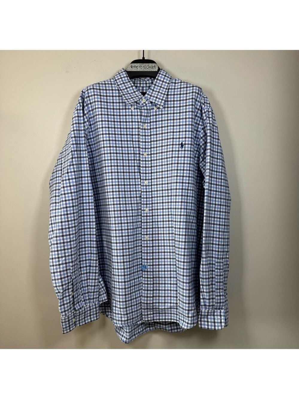 Ralph Lauren Blue and White Checkered Shirt